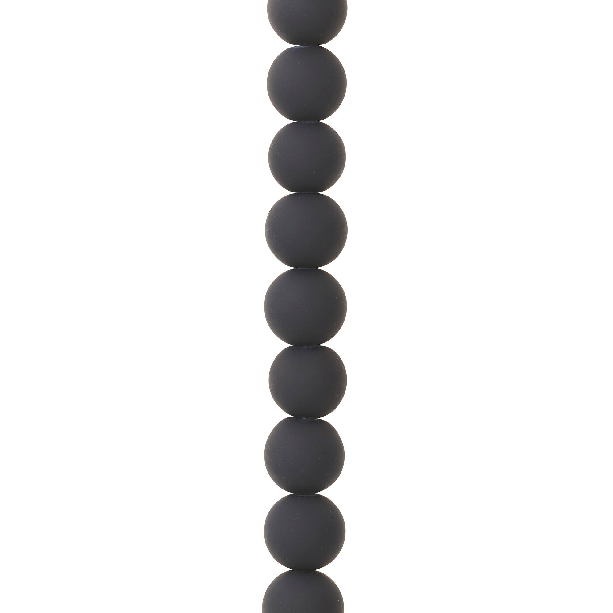 Blue Rubber Coated Glass Round Beads, 10mm by Bead Landing™